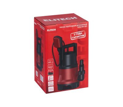  Насос погружной дренажный ELITECH НПД 400-35П 205631, фото 7 