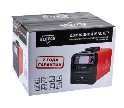  Инверторный полуавтомат ELITECH ИС 120 СИН ЖК 204751, фото 9 