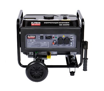  Бензогенератор однофазный ELITECH HD GES 4000RW 205548, фото 1 