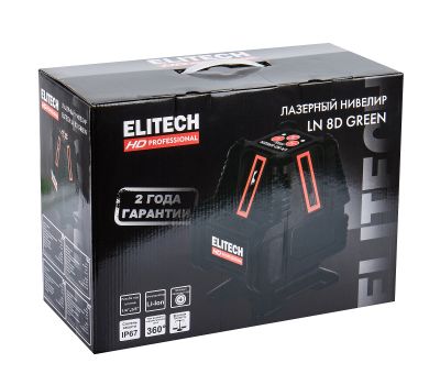  Нивелир лазерный ELITECH HD LN 8D GREEN 204735, фото 10 