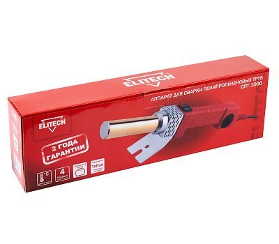 Аппарат для сварки полипропиленовых труб ELITECH СПТ 1000 (E1704.002.00) 204460, фото 4 