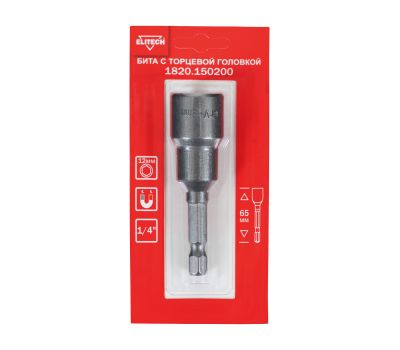 Бита торцевая головка ELITECH 1820.150200 204261, фото 1 