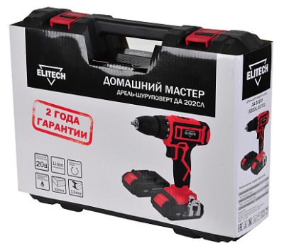  Аккумуляторная дрель-шуруповерт ELITECH ДМ ДА 202СЛ (E2201.017.01) 202415, фото 5 