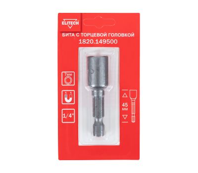  Бита с торцевой головкой ELITECH Стандарт 1820.149500 204254, фото 1 