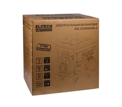  Генератор бензиновый ELITECH HD GES 25000EAWS-3 213811, фото 10 