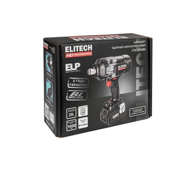  Аккумуляторный ударный гайковёрт ELITECH HD CW 2016BL (E2201.075.00) 214178, фото 8 