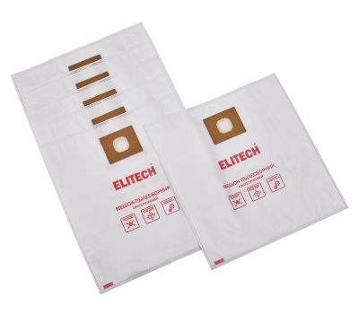  Пылесборник-мешок, одноразовый, 20 л, 5 шт. ELITECH 2310.005500 214218, фото 7 