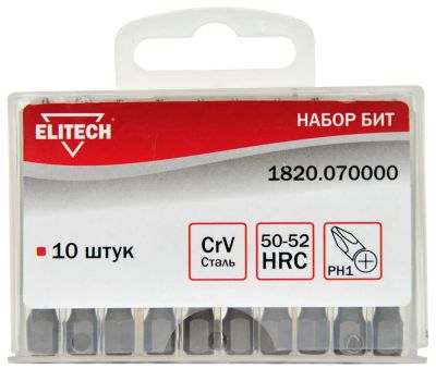  Набор бит ELITECH 1820.070000 189250, фото 1 