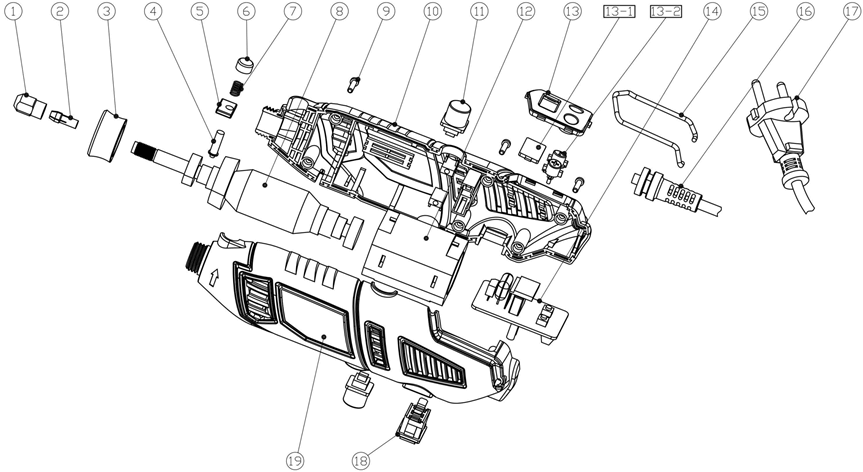 Взрыв схема elitech t52p