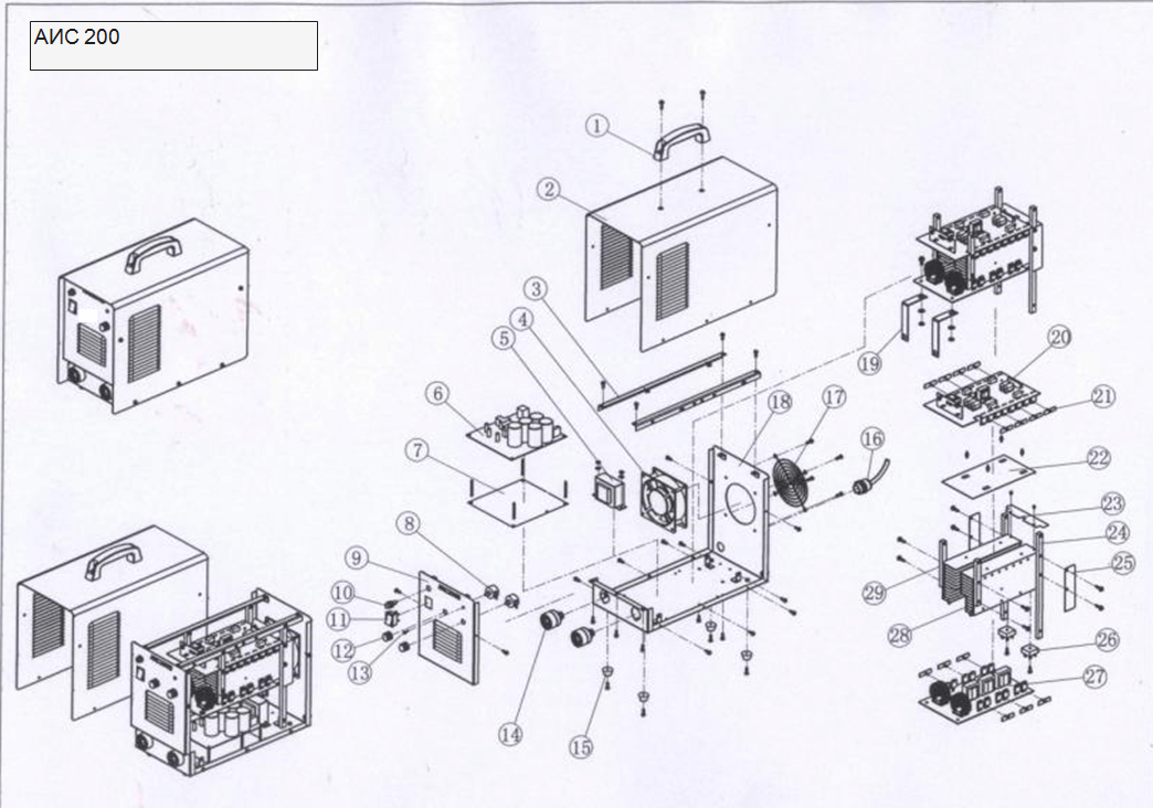 Схема сварочного инвертора elitech аис 160 са